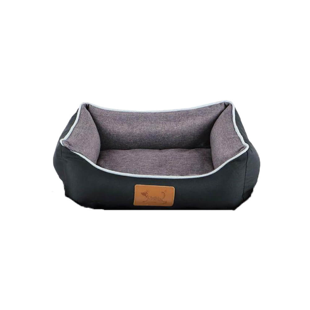 3-teiliges Katzennest-Set aus mit Leinen gefüllter Baumwolle, 10 Sätze, Helle Kaffeefarbe/ Dunkelgrau